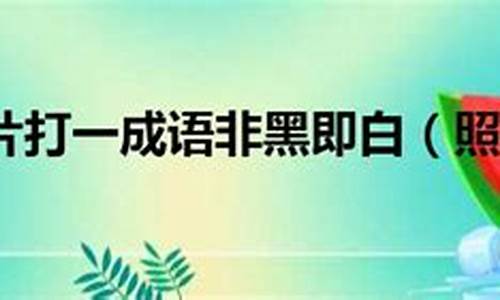 照相底片打一成语是什么成语_照相底片打一成语是什么成语哑巴打手势